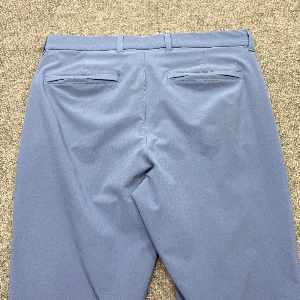 Mizzen + Main Helmsman Slim Blue Performance Chino Golf Pants 32W 30L Mens